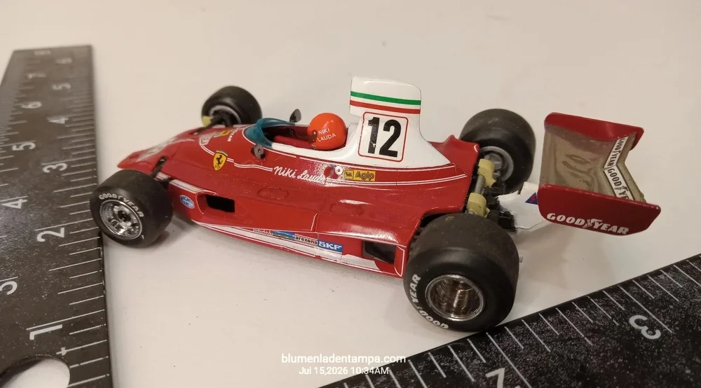 Ferrari 312 T Formula 1 Race Car Model Red Number 12